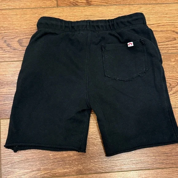 Appaman Black Knit Athletic Shorts with Chevron Drawstring - Picture 3 of 3